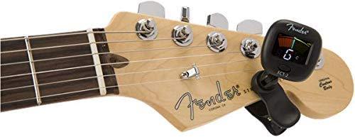 Fender FT-2 Professional Clip on Tuner for Acoustic Guitar, Electric Guitar, Bass, Mandolin, Violin, Ukulele, and Banjo Black FCT-2