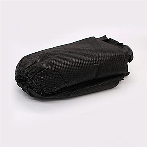XIAOWEI Black Shoe Covers - 100 Pack (50 Pairs) Disposable Boot and Booties | One Size Fits Most Durable 35 GSM Non Woven Material (Black)