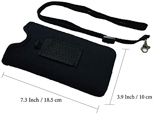 Tainada Men Women Neoprene Shockproof Phone Sleeve Pouch Carrying Case with Neck Lanyard, Belt Loop Holster for iPhone 13 / 12, 13 / 12 Pro Max, 11, Samsung S21, A52, Google Pixel 5a 5G (Beach Quote) Beach Quote