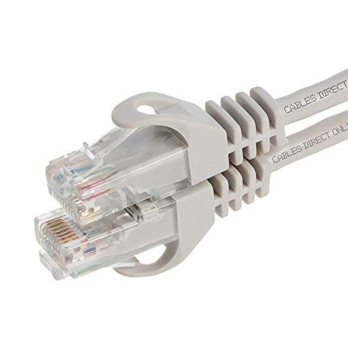 Cables Direct Online Snagless Cat6 Ethernet Network Patch Cable Gray 100 Feet 100ft