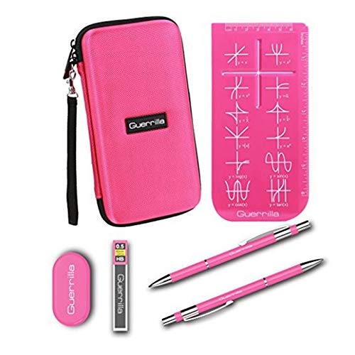 Guerrilla Calculator Zipper Case for Graphing Calculators, Pink, G1-CALCCASEPNK