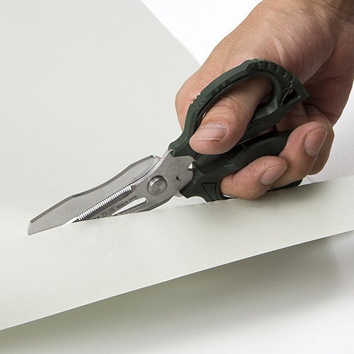 ENGINEER PH-55 Multi-Function, 160mm Compact Scissors, Electrician Scissors, with 4-in-1 Combi Blade - cuts Carpet, Leather, Solid Copper Wire, Insulated cable, CDs, Thick Rope & More. Made in Japan Single