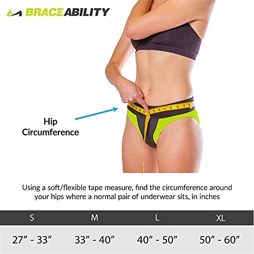 BraceAbility Pelvic Pro Prolapse Support Belt - Women's Prolapsed Uterus Patent-Pending Girdle for Dropped Bladder, Vulvar Varicosities, Postpartum Recovery, and Symphysis Pubis Dysfunction Pain (M) Medium