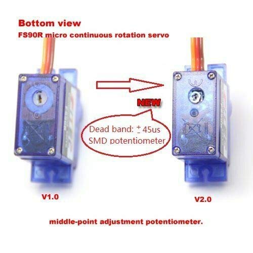 FEETECH FS90R (5 Pack) - 360 Degree Continuous Rotation Servo 9g for Robotic Helicopter Airplane Boat