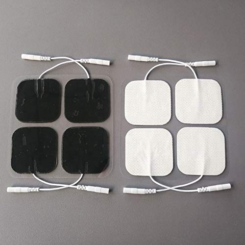 OUDYSCARE TENS Unit Electrodes Replacement Pads - 24Pcs 2"x2" Self-Adhesive Reusable Massage Electrode Patches Compatible with TENS 7000 EMS Machine for Lower Back and Pain Relief
