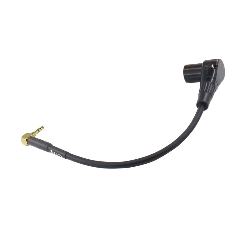 WJSTN Right Angle Male XLR to 3.5mm Adapter,3.5mm (1/8 Inch) TRS to XLR Stereo Male to XLR Male Cable (6 inches) 6 inches