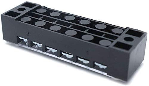 Sscon 600V 15A 6 Position Dual Row Wire Barrier Block Terminal Strip TB-1506, Pack of 10