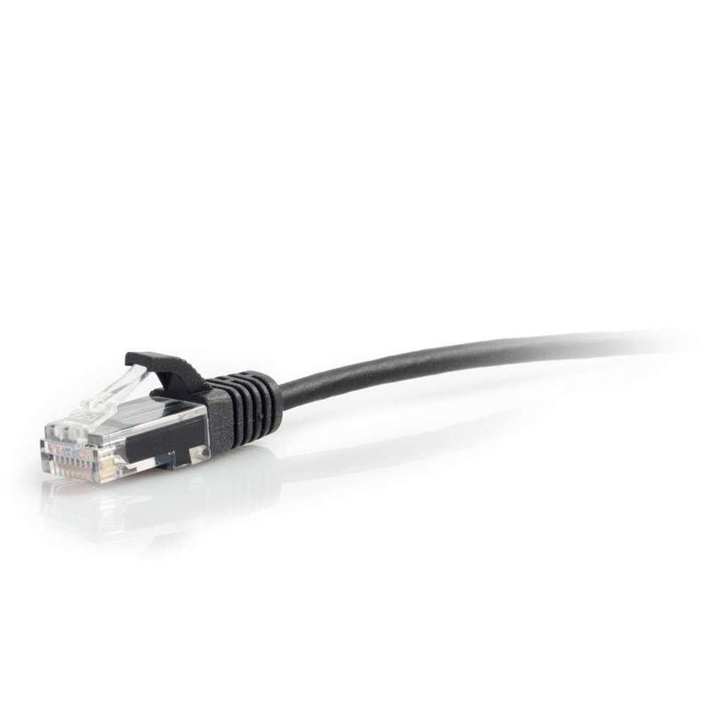C2G 01105 Cat6 Slim Cable - Snagless Unshielded Slim Network Patch Cable, Black (6 Feet, 1.82 Meters) 28 AWG 6-feet