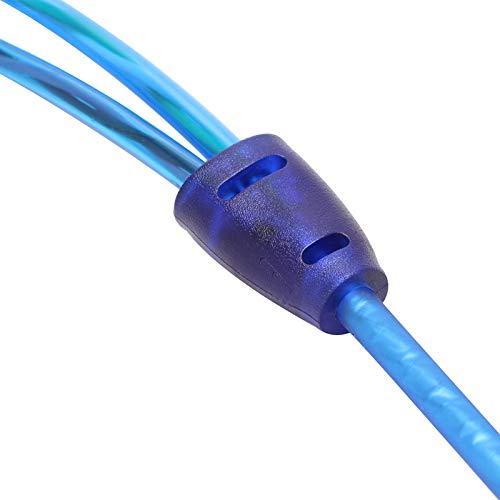 OUHL RCA Y Adapter Connector 1 Female to 2 Male, Car Audio RCA Splitter Adapter Cable, Blue (2 Pack) 1F2M