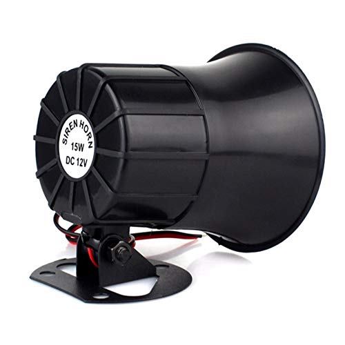Wired Alarm Siren Horn 15W DC 6 to 12V Security Siren with Bracket for Home Security Alarm System 626 Siren