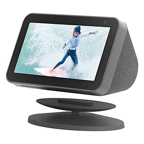 Kosnail Echo Show Stand for Echo Show 5 and Echo Show 8, Universal Adjustable Speaker Stand Mount Magnetic Holder with Aluminum Anti-Slip Base, 360 Degree Rotation, Tilt Function (Black) Show 5 Stand