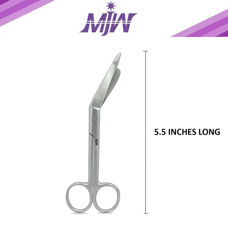 Stainless steel bandage scissors for cutting ostomy supplies 13.97 cm Silver