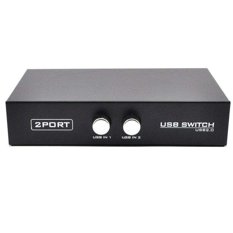 OLLGEN 2 Port USB 2.0 Sharing Manual Switch Box Hub 2 PCS Share 1 USB Device for Printer Scanner Camera Keyboard (2 Port)