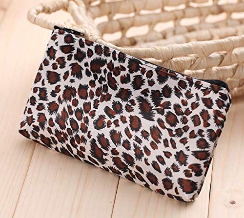 HappyDaily Pack of 7 Fashion Design Muliti-functional Bag Using as Makeup bag or Cosmetic Pouch or Travel Toiletry or Carrying Purse (Heart(Pink/Hotpink/Red/Black)+Polka Dot(Hotpink/Red)+Leopard)
