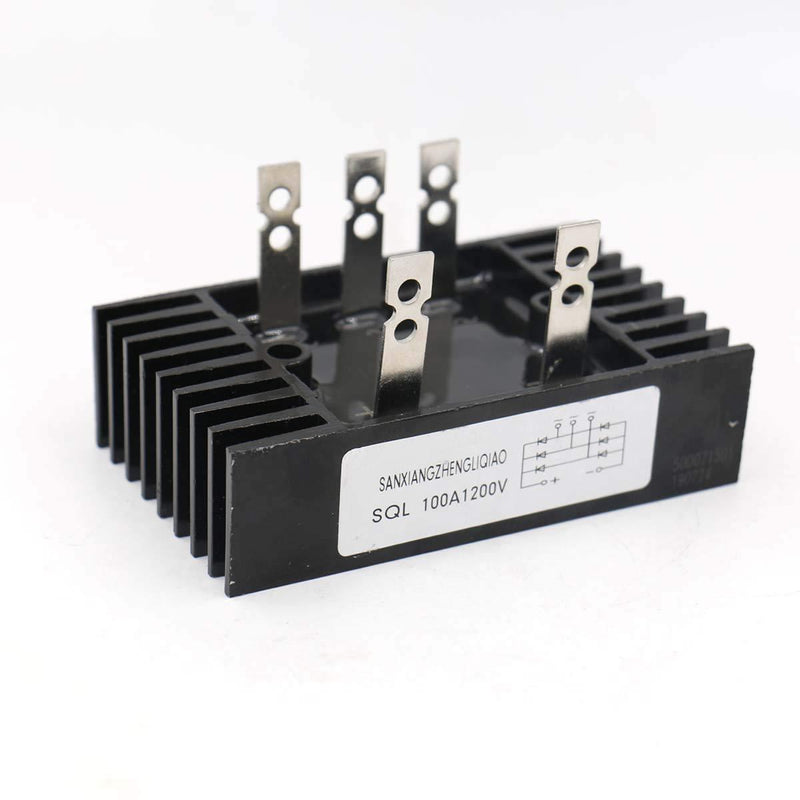 Baomain Heatsink Shape Bridge Rectifier SQL 100A 1200V 3 Phase Diode Metal Case