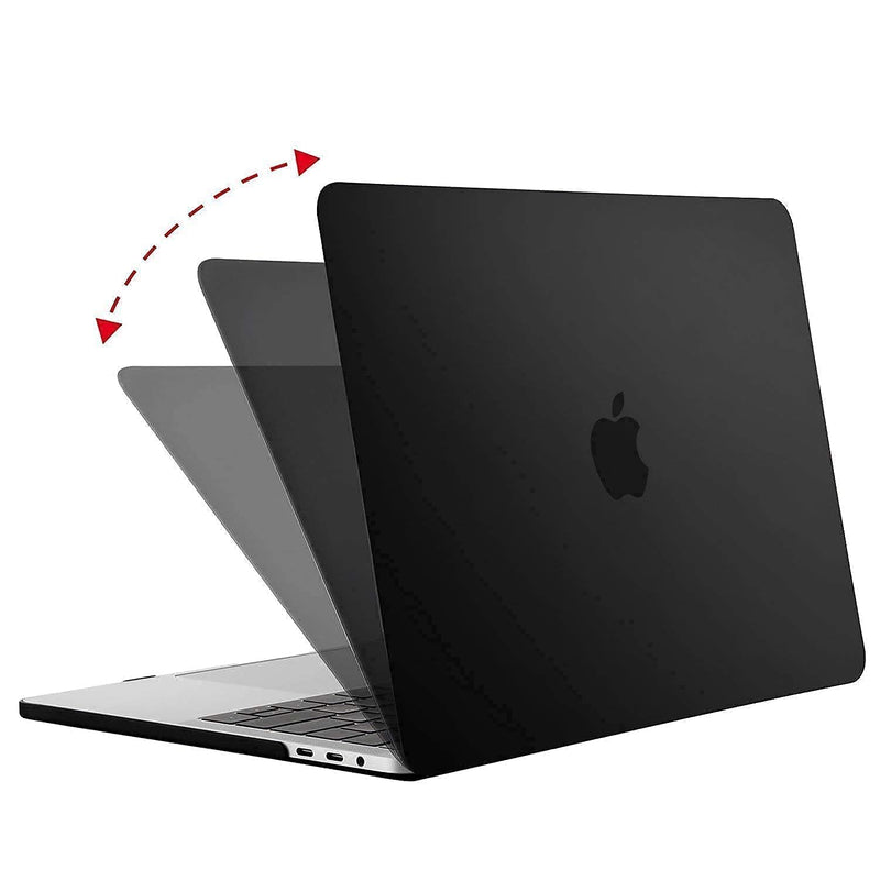 MOSISO Plastic Hard Shell Case & Vertical Sleeve Bag Compatible with MacBook Pro 13 inch 2019 2018 2017 2016 Release A2159 A1989 A1706 A1708, Black