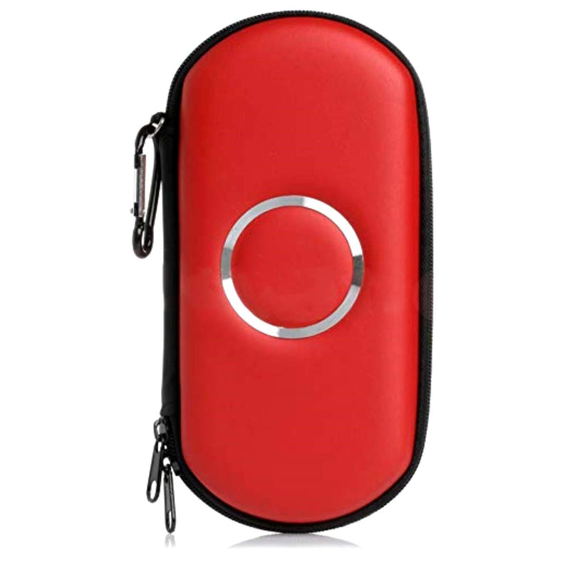 ELIATER PSP Carring Case Portable Travel Pouch Cover Zipper Bag Compatible for Sony PSP 1000 2000 3000 Game Console Red