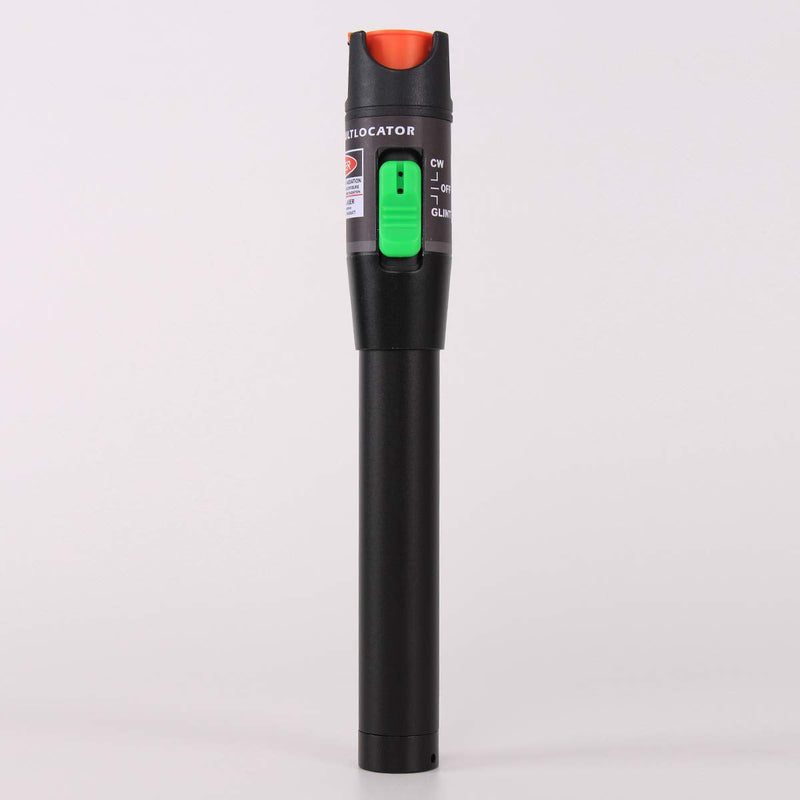 2PCS Visual Fault Locator 30km Fiber Optic Cable Tester Meter Red Light VFL with 2.5mm Universal Connector for FC/SC/ST Adapter Pen for CATV Telecommunications Engineering Maintenance 2PCS VFL