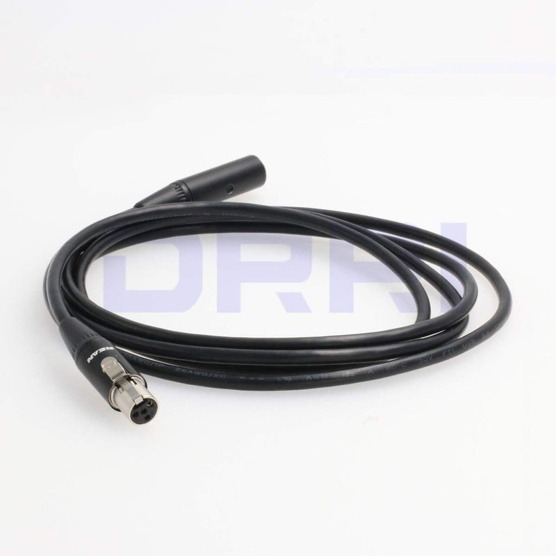 DRRI Mini XLR 4-Pin Female to Mini XLR 4-Pin Audio Extension Cable for SHURE Wireless Beltpacks