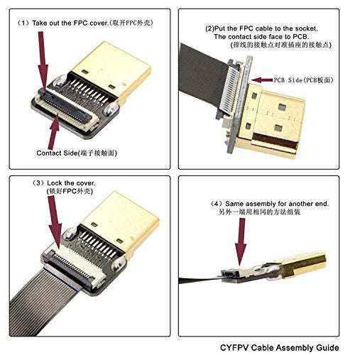 CY CYFPV HDMI Type A Male Connector Standard Straight for FPV HDTV Multicopter Aerial Photography Standard-HDMI Straight