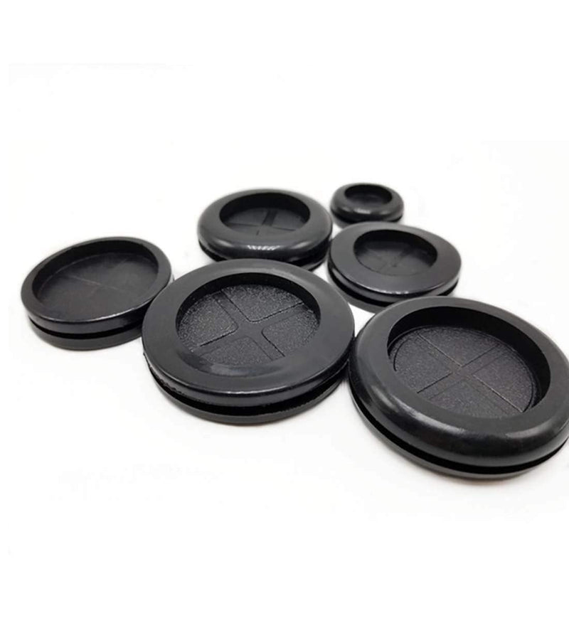Flyshop 1-27/64" ID 1-7/8" Drill Hole Grommets Synthetic Rubber Grommets Wire Protection, Round, Double-Sided, 4-Pack, (Size 36mm x 47mm) 1-7/8" (47mm) Drill Hole