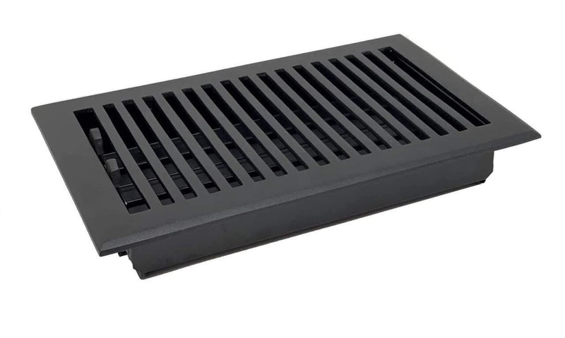 2 x 10 Cast Aluminum Contemporary Vent Cover - Black (Overall: 3.75 x 11.5) 2 x 10 (Overall: 3.75 x 11.5)