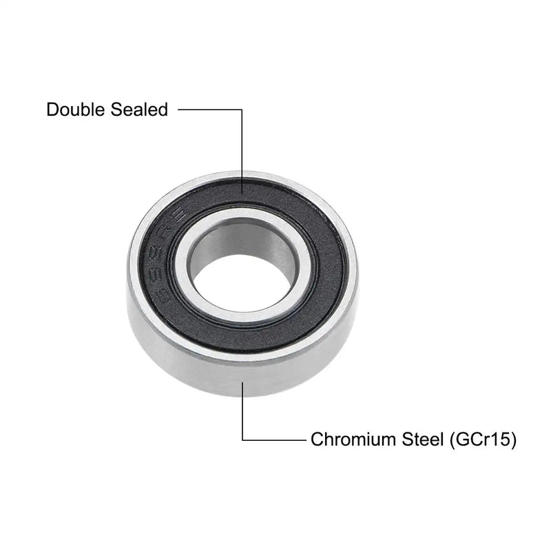 uxcell 699-2RS Deep Groove Ball Bearings 9mm x 20mm x 6mm Double Sealed Chrome Steel P6(ABEC3) 5pcs