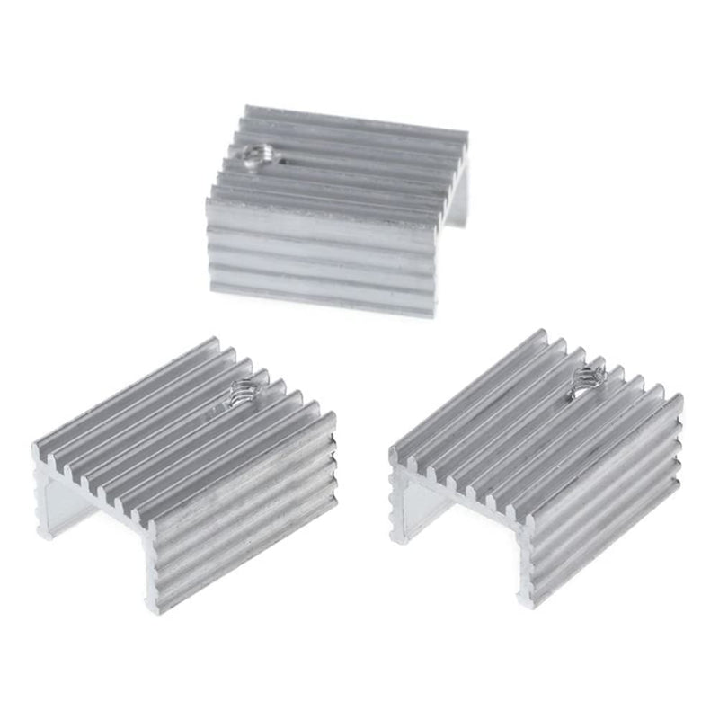 PENGLIN 30pcs TO-220 Aluminum Heatsink and Insulator/Mounting Kit for MOSFET Transistors, 10pcs each of 3 different sizes of TO-220 heatsinks