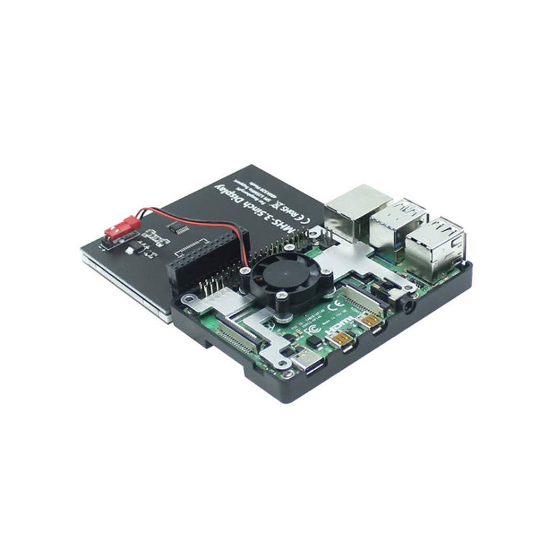 Treedix 3.5inch TFT Touch Screen Module 50Hz 320x480 Resolution LCD Display with Touch Pen ABS Case and Cooling Fan Compatible with Raspberry 4B Pi4