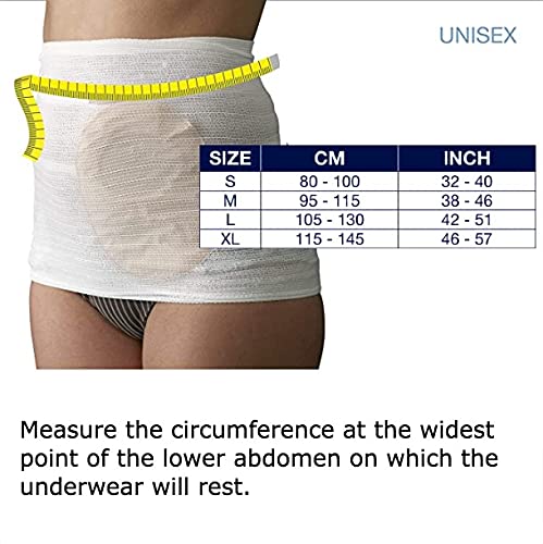 Corsinel StomaSafe Classic (Pack of 3) Ostomy/Hernia Light Support (White, M (38-46in) by TYTEX White Medium (Pack of 3)