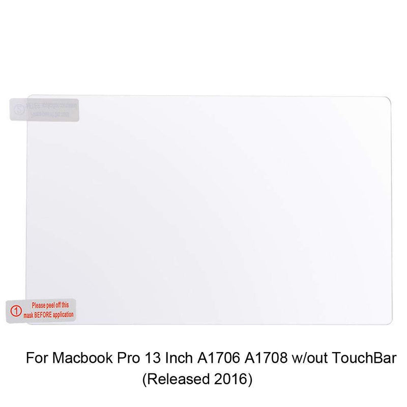 (2 Pack) Clear Anti-Scratch Trackpad Protector Touchpad Cover Skin for Newest MacBook Pro 13 Inch with or Without TouchBar Model A2159 A1706 A1989 and A1708 Macbook Pro 13 Inch A1706 A1708