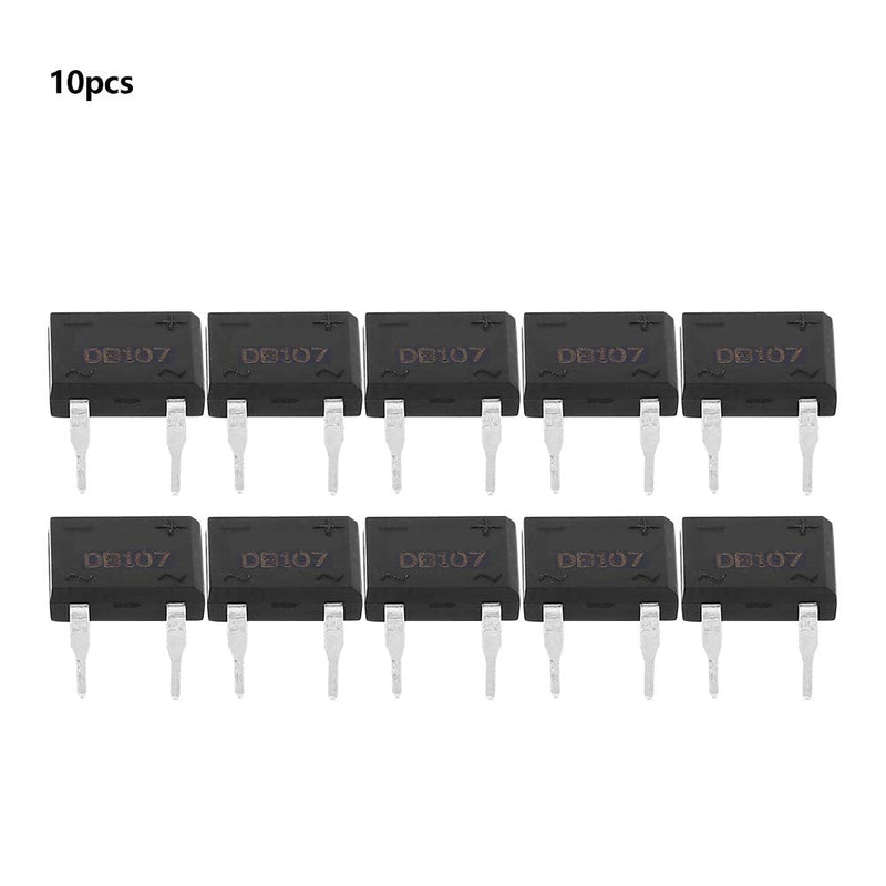 Bridge Rectifier 24V, Diode Bridge, Db107 Db107 Bridges Equal Judge for Household Appliances Industrial Electronic Circuit 1A 1000 V 10 Pieces