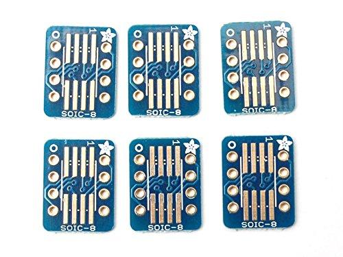 Adafruit SMT Breakout PCB for SOIC-8, MSOP-8 or TSSOP-8-6 Pack!