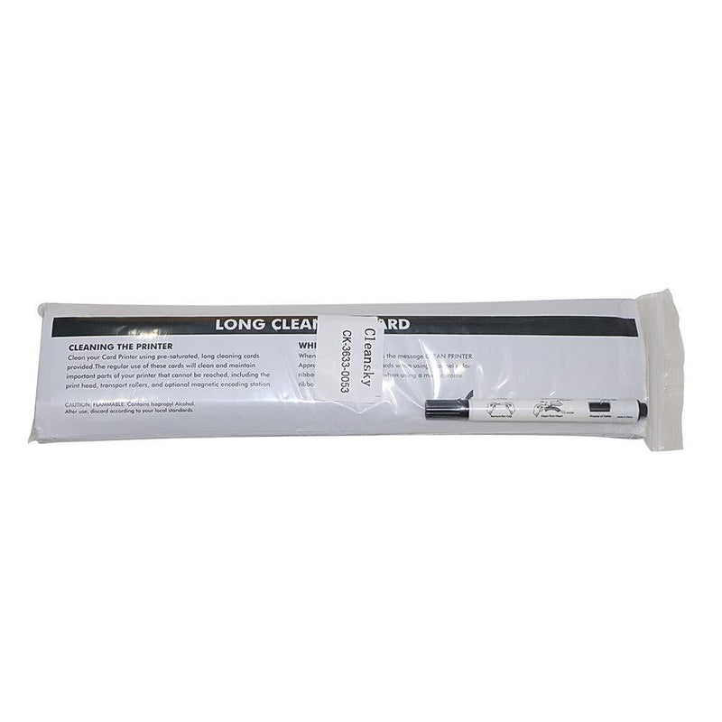 Enduro/Duo, Dio Pro/Duo, Enduro3e Le, Mc200/Duo, Rio Pro Le, Rio Pro 360 ID Card Printer Cleaning Kit, Pack of 10 Long T Cards and 1 Cleaning Pen CK-3633-0053