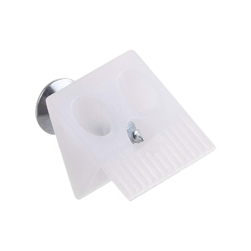 50pcs White Color Plastic Furniture Chest Drawer Bottom Repair Fixing Mend Mending Wedges with Screws