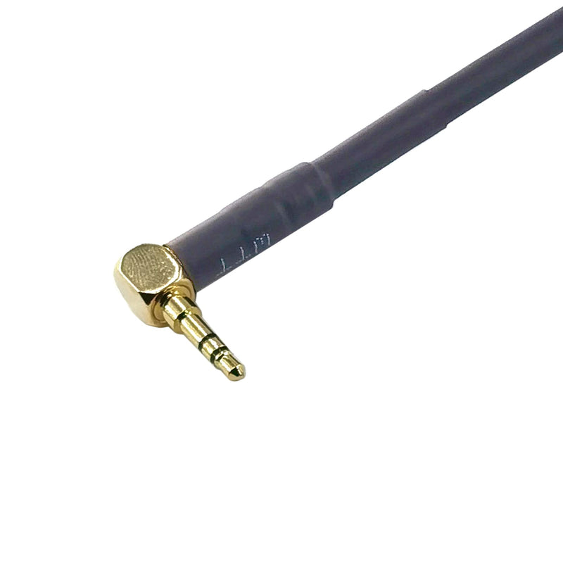WJSTN Right Angle Male XLR to 3.5mm Adapter,3.5mm (1/8 Inch) TRS to XLR Stereo Male to XLR Male Cable (6 inches) 6 inches