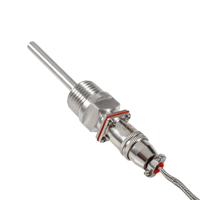 RTD PT100 Temperature Sensor Probe(0.23"x 2“), 1/2" NPT Thread with 2 Meter Cable,-50 to 300 ℃