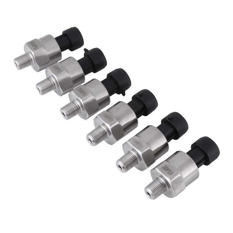 1/8NPT Thread Pressure Transducer Sender Sensor Stainless Steel 100Psi for Oil Fuel Air Water