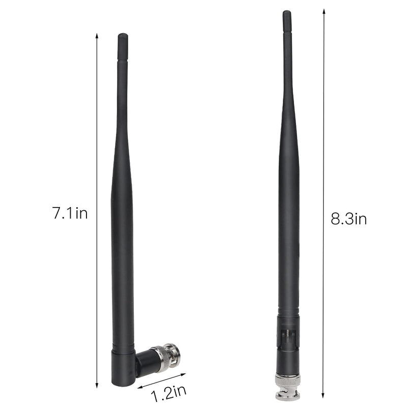 Wireless Handheld Microphone System Antenna, Ancable 2-Pack BNC Male Adapter Antenna for Wireless Microphone Receiver Remote Digital Audio Mic Receiver Tuner UHF Ham Radio