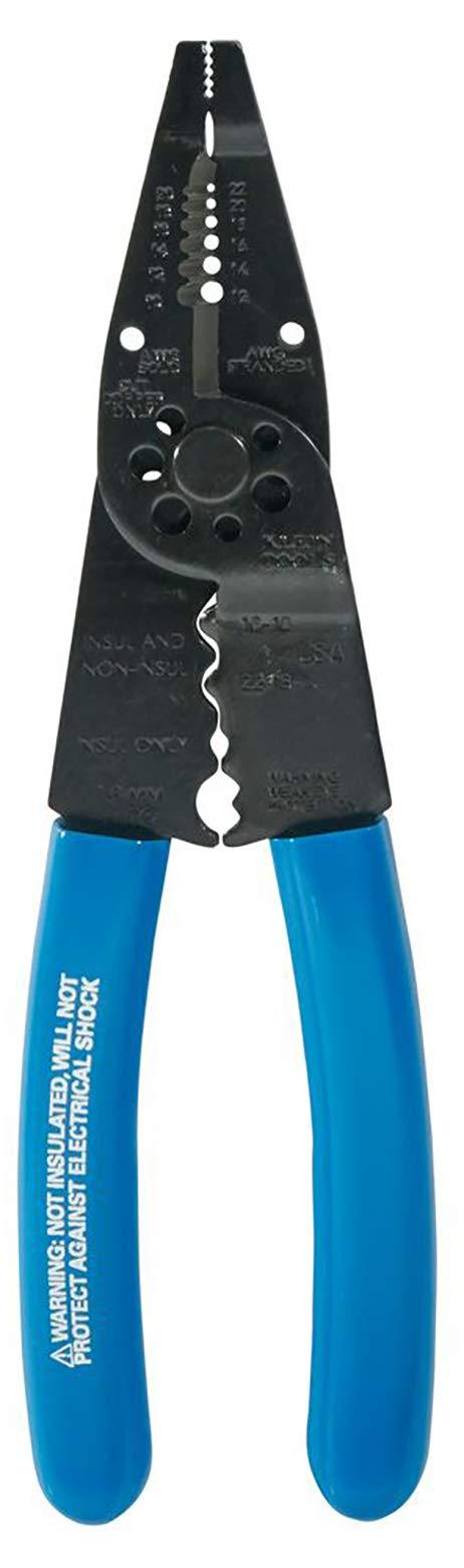Klein Tools 1010 Multi Tool Long Nose Wire Cutter, Wire Crimper, Stripper and Bolt Cutter Multi-Purpose Electrician Tool, 8-Inch Long