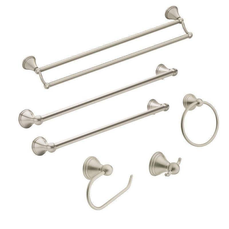 Moen DN8403BN Preston Double Robe Hook, Brushed Nickel