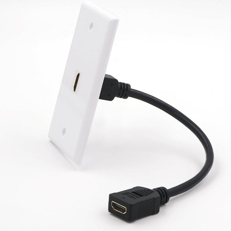 VCE 5 Pack HDMI Keystone Jack Adapter HDMI Female to Female Pigtail Extension Cable Coupler Jack-6 Inch