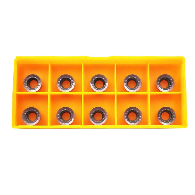 ASZLBYM 11pcs RPMT10T3 MOE R5 Indexable Carbide Milling Inserts Blade Milling Cutter with 5/8"/16mm SRDPN1616H10 Indexable Carbide Milling Tool Holder Metal Lathe Cutting Tools
