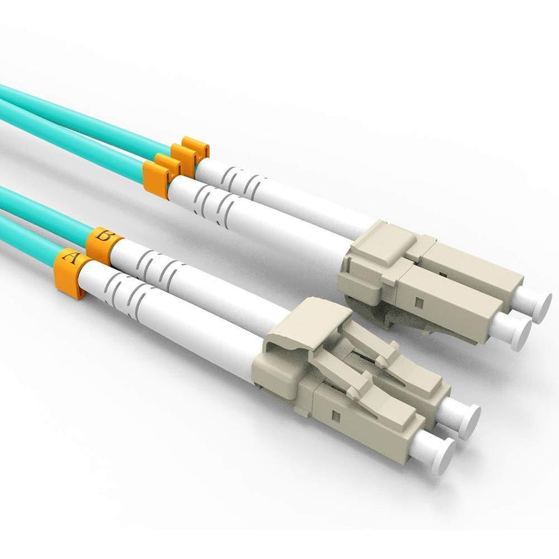 Fiber Patch Cable, VANDESAIL 10G Gigabit Fiber Optic Cables with LC to LC Multimode OM3 Duplex 50/125 OFNP (1M, OM3-5Pack) 1M