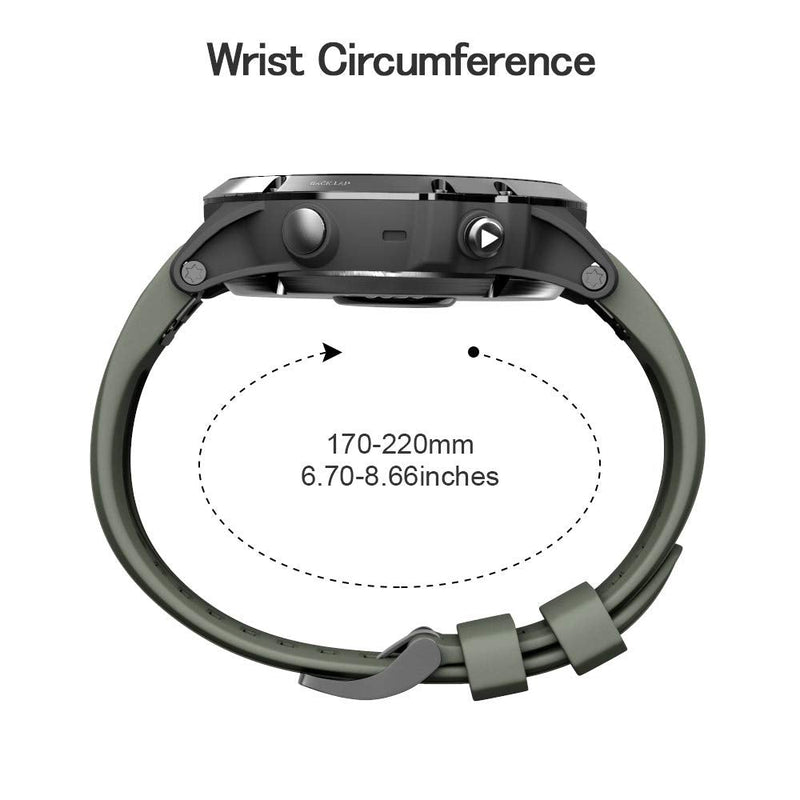 NotoCity Compatible Fenix 5X Plus Bands Fenix 7X Sport Silicone Replacement Watch Strap for Fenix 5X/Fenix 5X Plus/Fenix 3/Fenix 3 HR(Army Green) Army Green