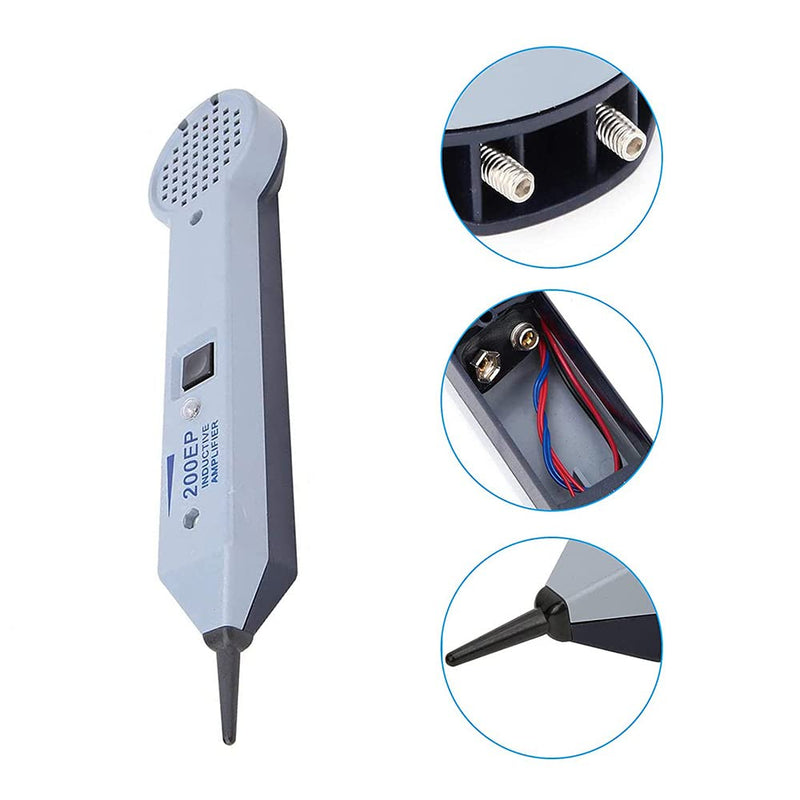 CENPEK Tone Generator Kit, Wire Tracer, Cable Tester, Professional Tone Tracing Kit, 200EP High Accuracy Cable Tester Detector Finder Inductive Amplifier and Probe Kit with Adjustable Volume