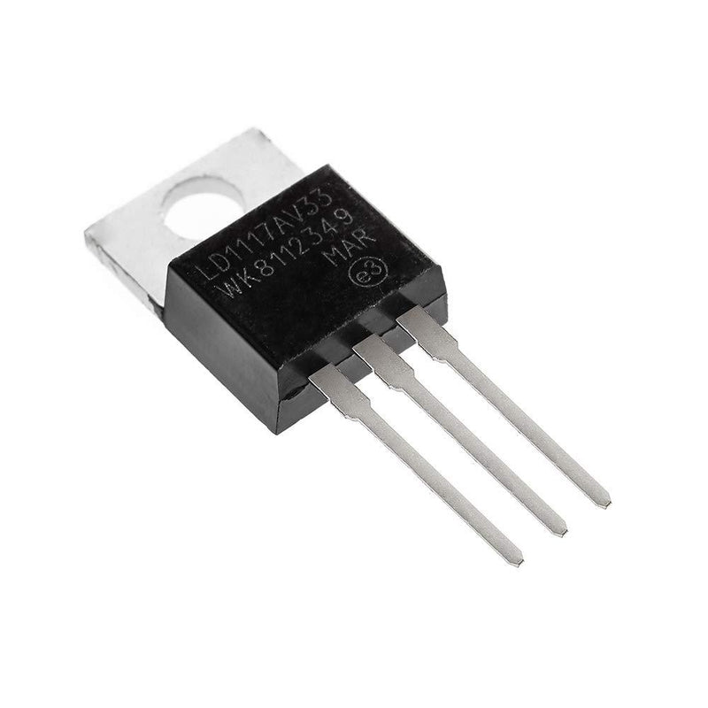 Bridgold 10pcs LD1117V33 LD111 LD33V Linear Voltage Regulator 950mA 3.3V TO-220,3-Pin