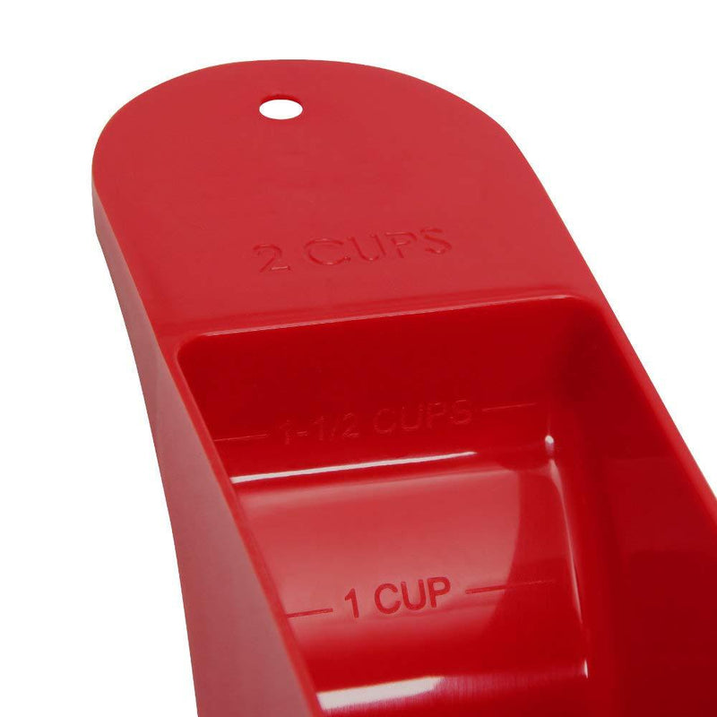 Roots & Branches Two-Cup Measuring Scoop, 2, Red