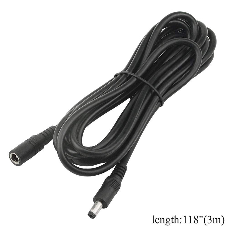 XINGYHENG 3 Pack 19V Power Extension Cable DC5.5 x 2.1mm Male to Female Plug Power Supply Connector Extension Cord for Computer Projector LED Strip Speaker CCTV Security Camera 9.8FT
