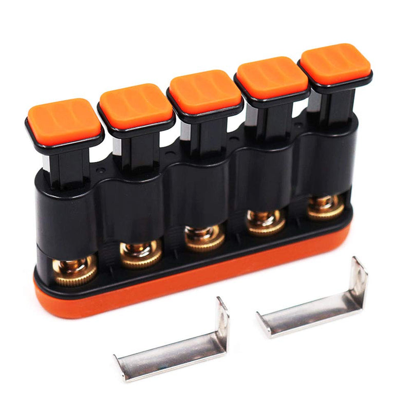 DILIMI Finger Strengthener,Guitar Beginner Exercier,Finger Trainer,Hand Grip Strength Trainer for Athletes,Musicians & Physical Therapy Orange